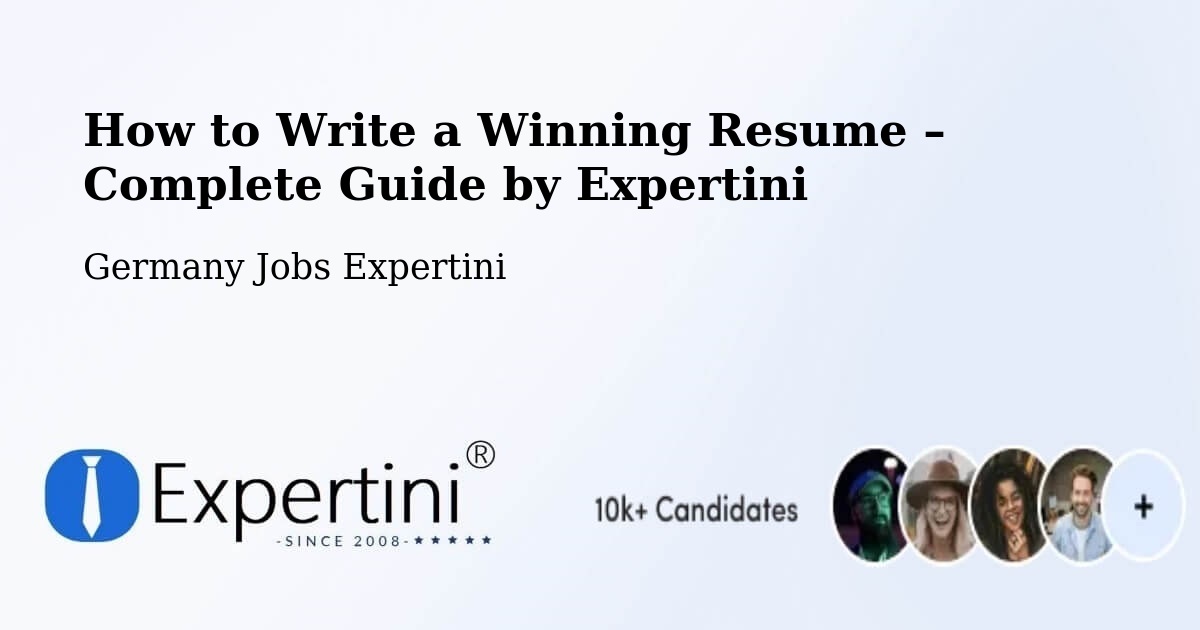 Resume Writing Guide for Job Seekers – Edesheim - Edesheim, Germany Jobs Expertini